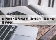 自学软件开发从哪开始（如何自学开发软件需要学什么）