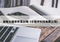 自助小程序开发公司（小程序科技有限公司）