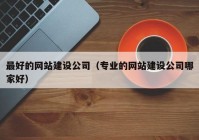 最好的网站建设公司（专业的网站建设公司哪家好）