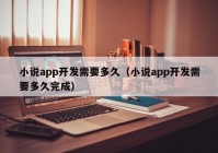 小说app开发需要多久（小说app开发需要多久完成）