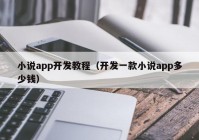 小说app开发教程（开发一款小说app多少钱）