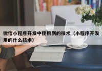 微信小程序开发中使用到的技术（小程序开发用的什么技术）