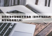 软件开发中有哪些不同角色（软件开发团队的典型角色有哪几种）