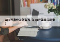 app开发分工怎么写（app开发岗位职责）