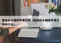 微信的小程序开发公司（微信的小程序开发公司叫什么）