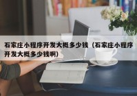 石家庄小程序开发大概多少钱（石家庄小程序开发大概多少钱啊）