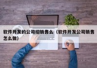 软件开发的公司招销售么（软件开发公司销售怎么做）