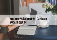 uniapp开发app案例（uniapp开发项目实例）