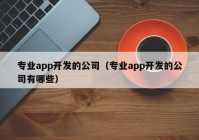 专业app开发的公司（专业app开发的公司有哪些）